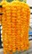Marigold Garland for Decoration 5 feet Long Strands Artificial Marigold Flowers (Orange)